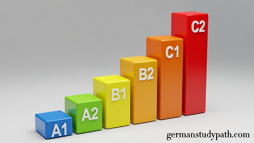German Study Path Academy course levels from A1 to C2 – Structured German learning
